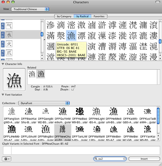 Character Palette TC